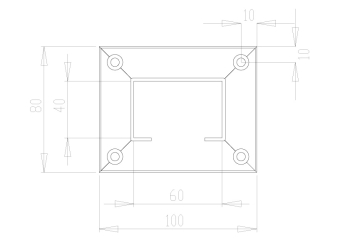 Wall Flange - Model 7060 CAD Drawing
